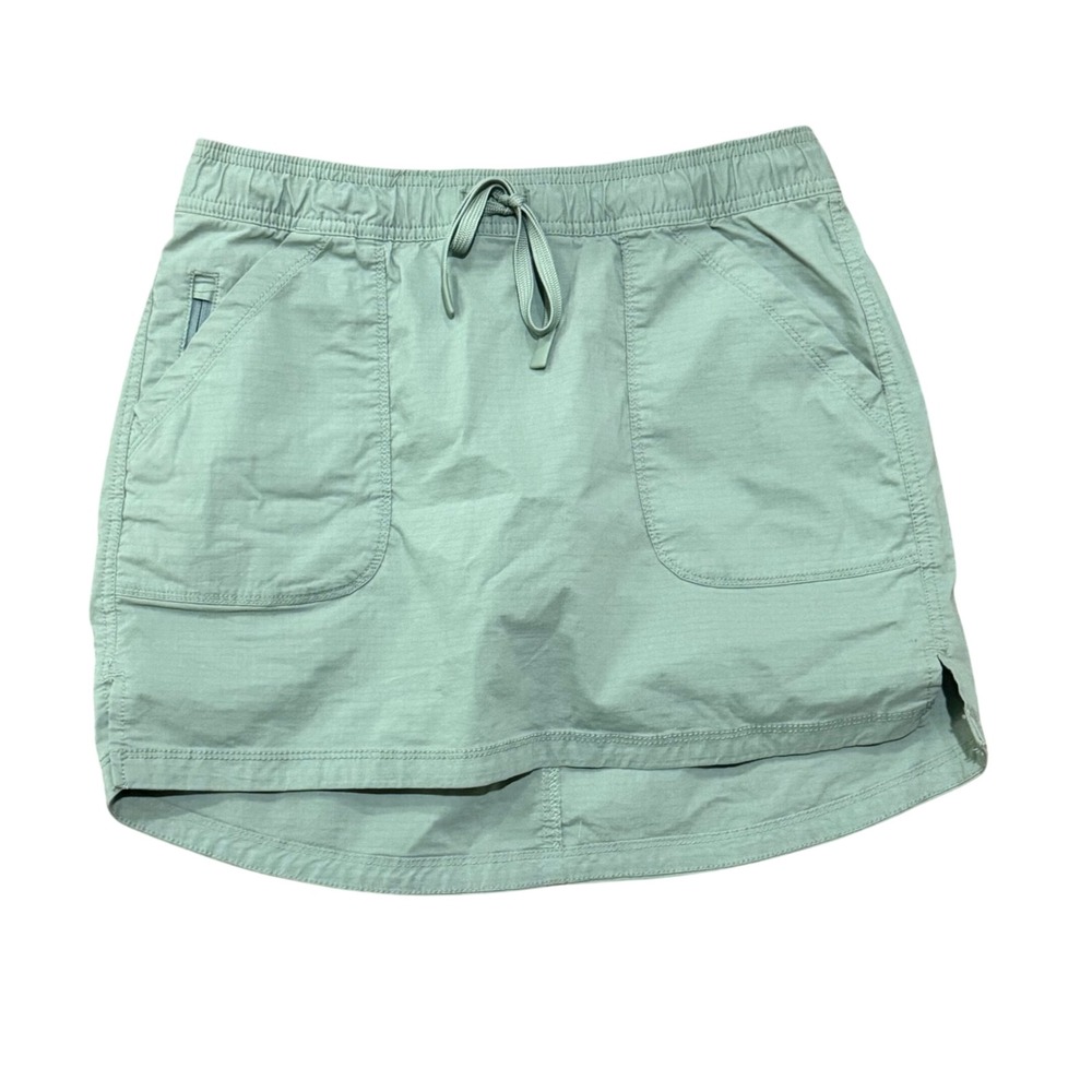 Title Nine Women Sage Green Ripstop Hiking Golf Skort Small Drawstring Pockets